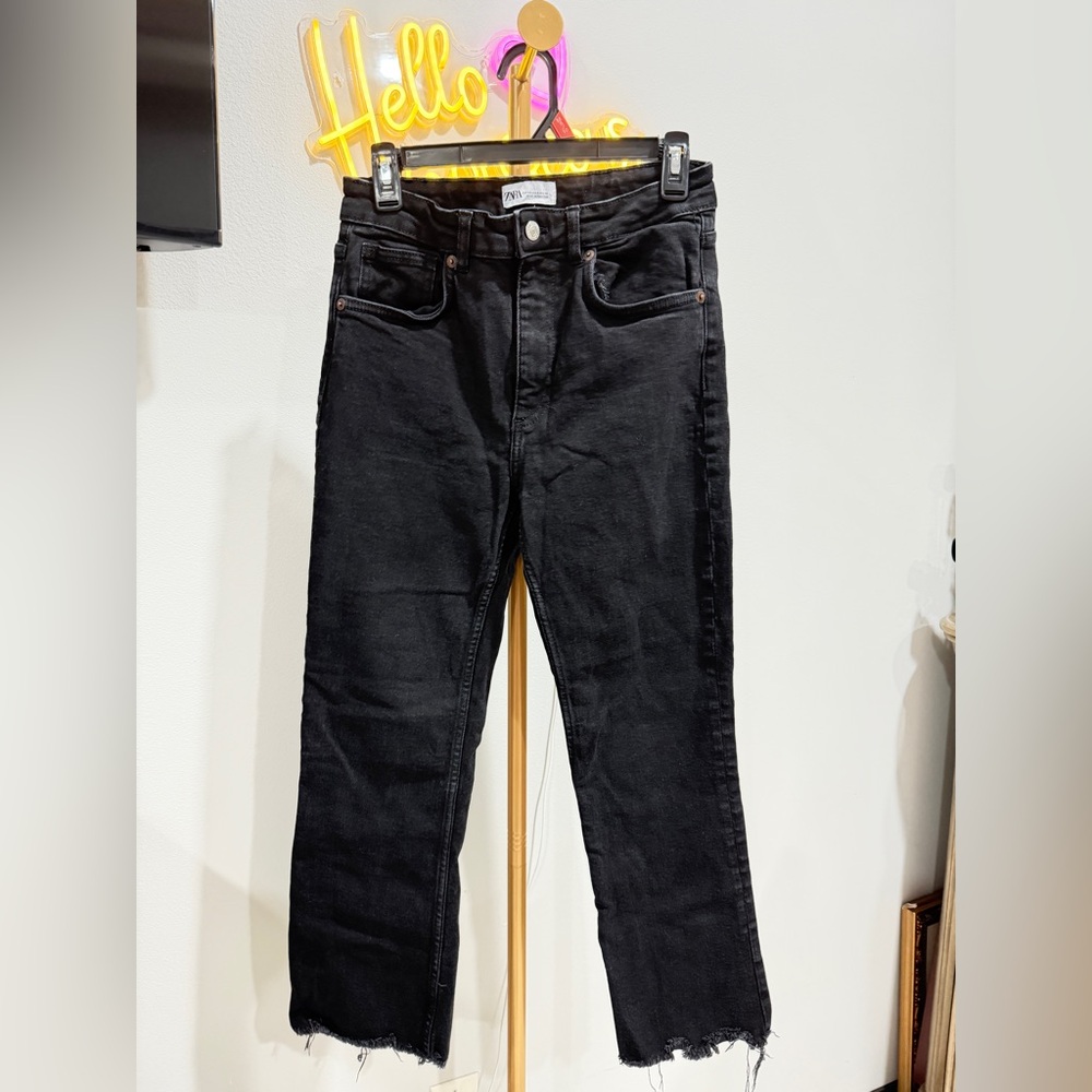 Zara Straight Black Jeans